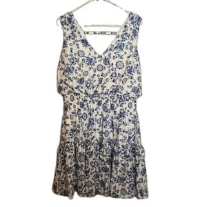Melonie T Petite Sleeveless Floral Fit + Flare Dress